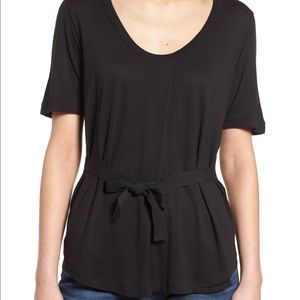 J Crew women side tie scoop neck T-shirt size L